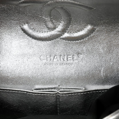 Chanel Metallic Lambskin Quilted Medium Double Flap Silver 6 of 9