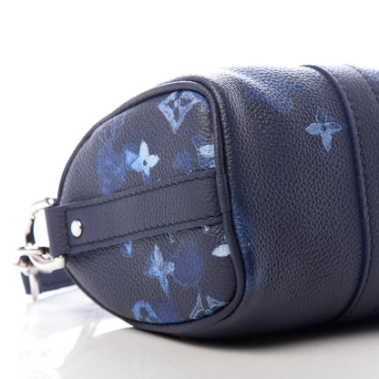 Louis Vuitton Monogram Ink Watercolor Keepall XS Blue 7 of 9