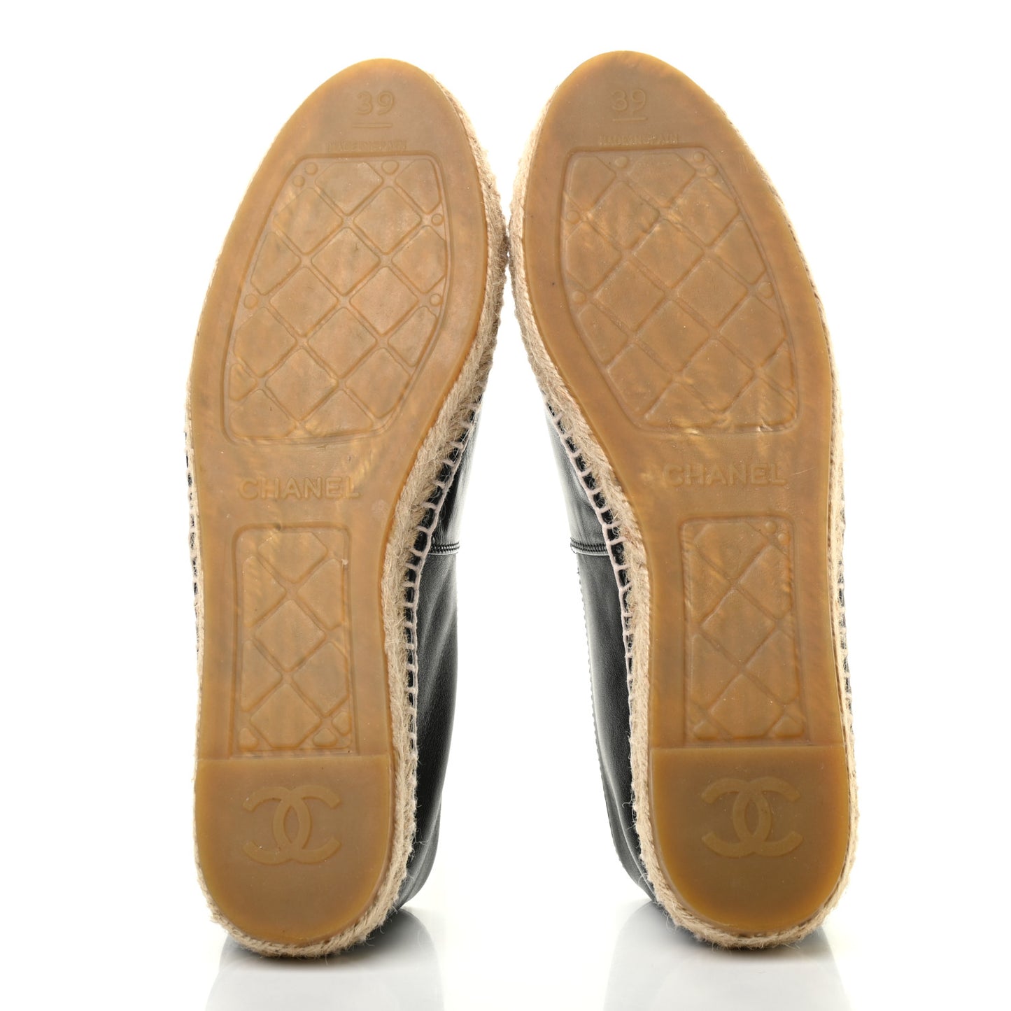 Lambskin CC Espadrilles 39 Black