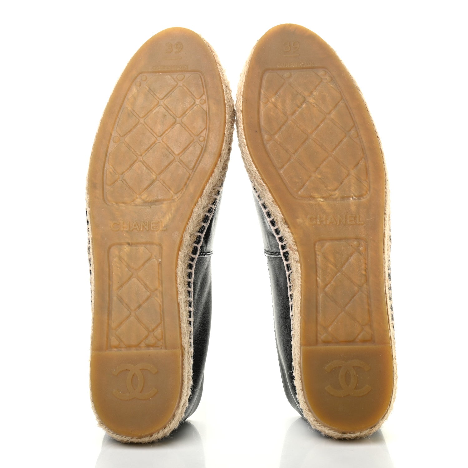 Chanel Lambskin CC Espadrilles 39 Black 5 of 11