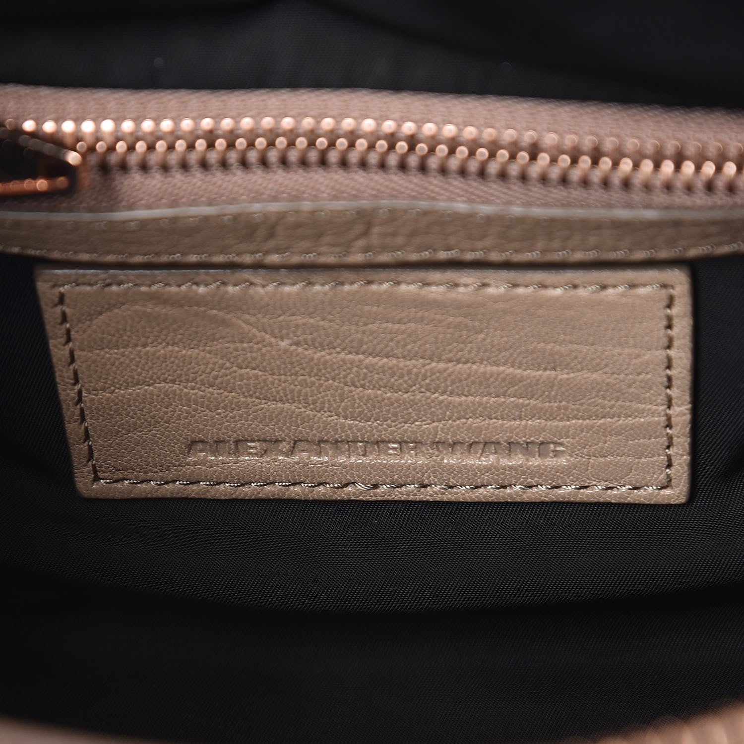 Alexander Wang Pebbled Lambskin Mini Rockie Latte Rose Gold Hardware 6 of 9