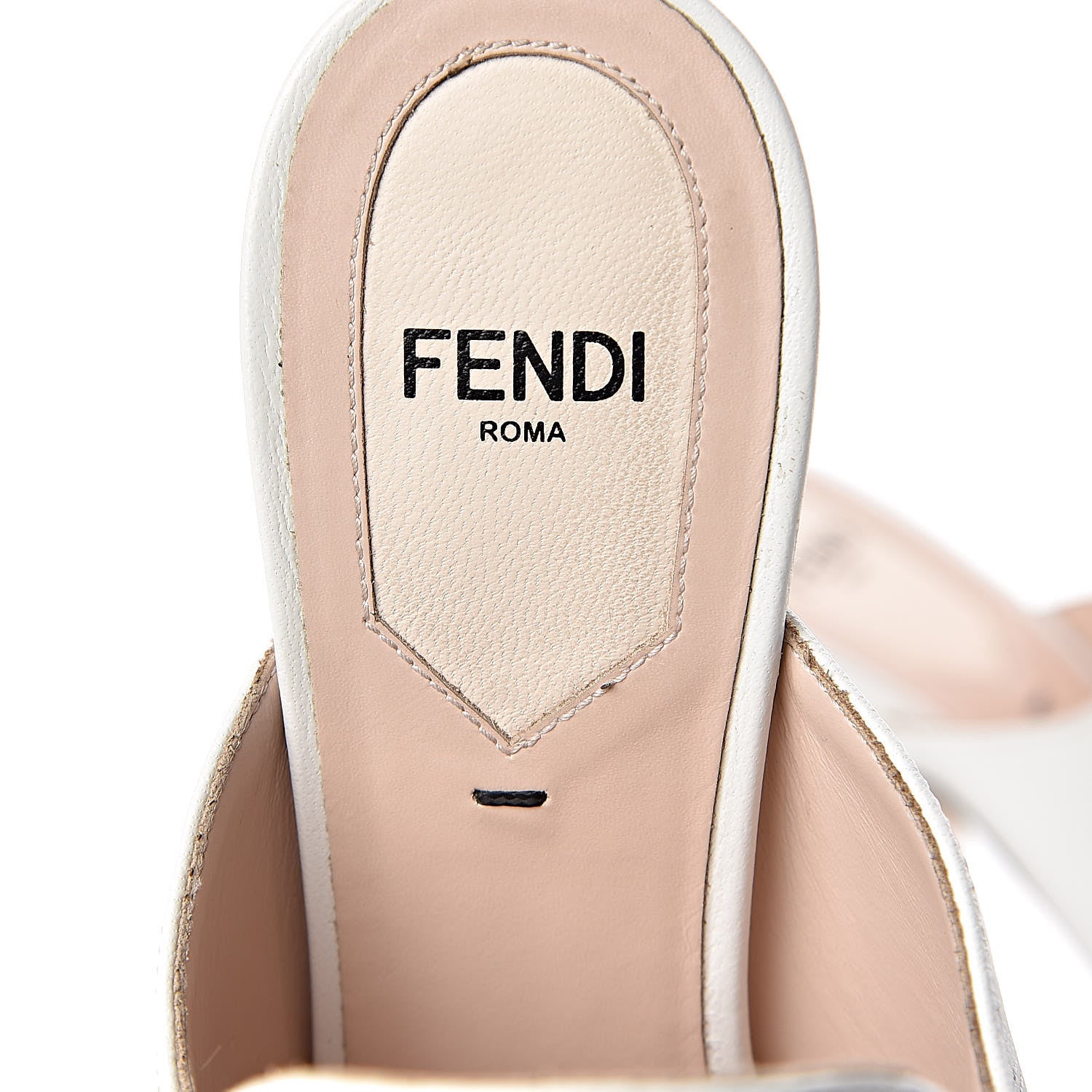 Fendi Calfskin F is 95 Mules 36 White 7 of 8