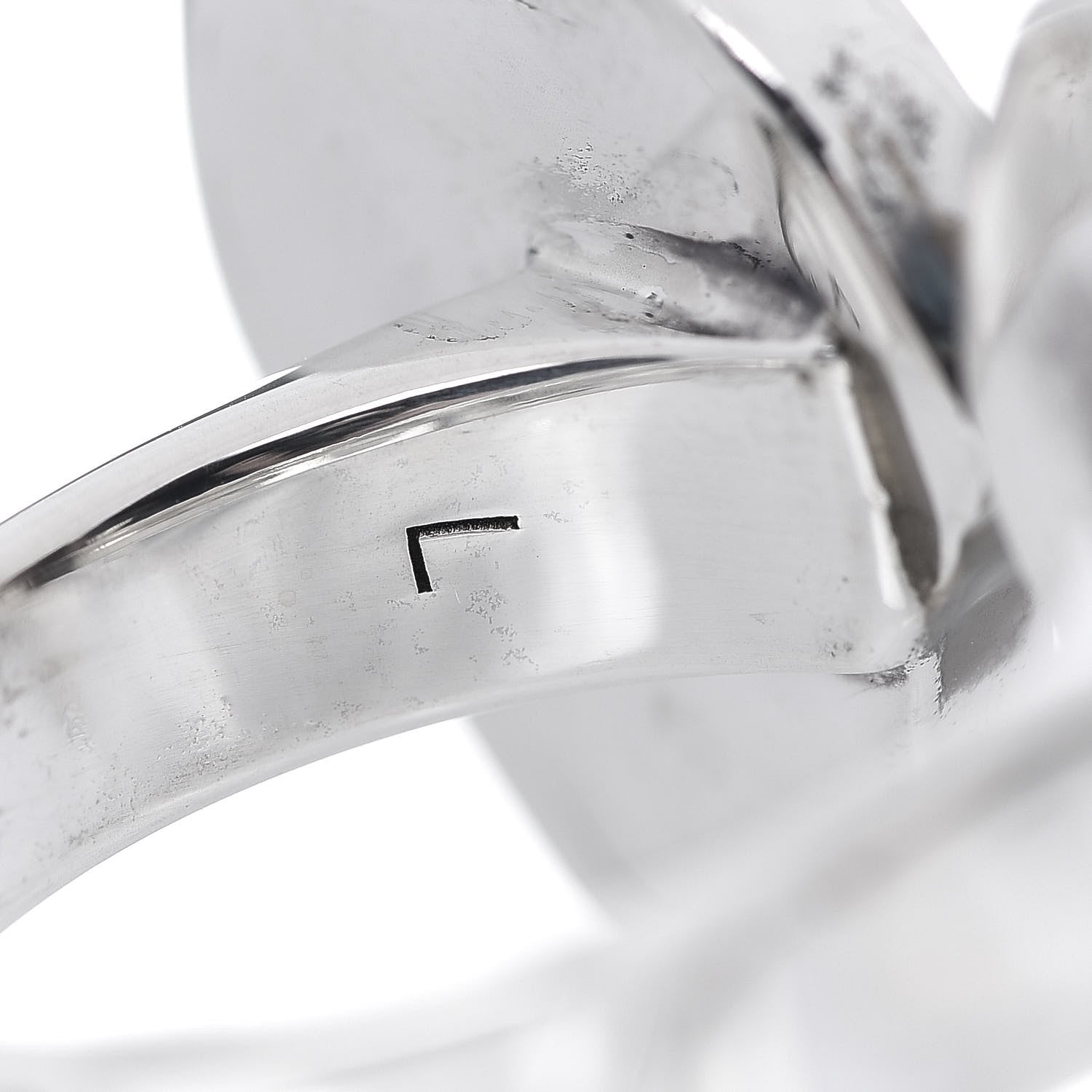 Gucci Sterling Silver GucciGhost Hamlet Skull Double Finger Ring 60 9 5 of 5