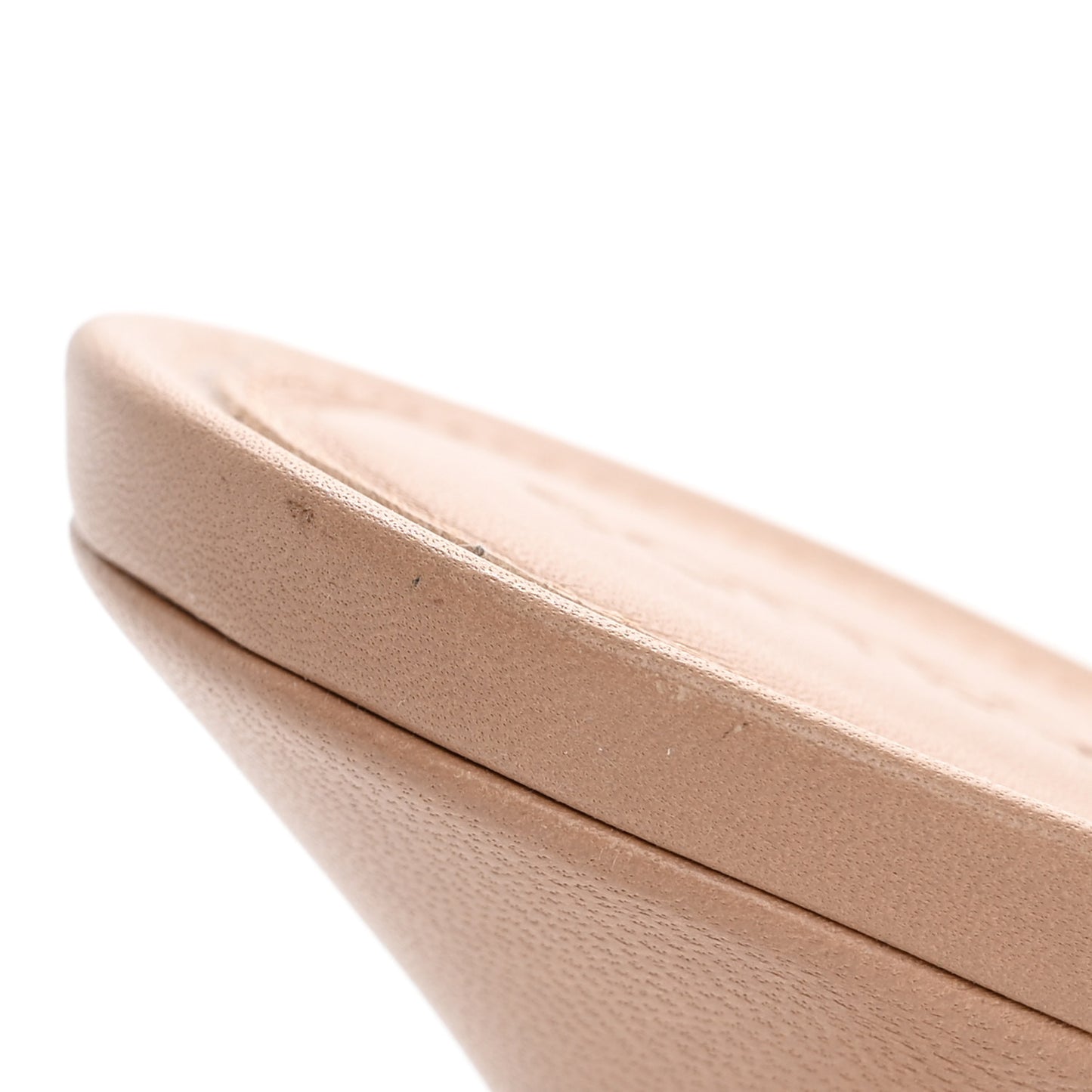 Nappa Matelasse Padded Mule Sandals 37.5 Cipria