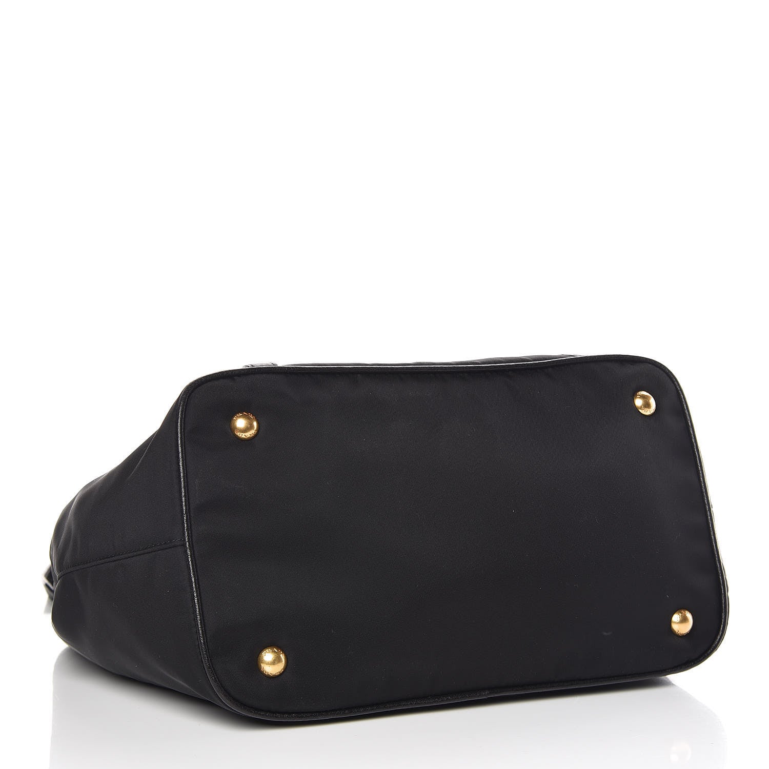 Prada Tessuto Nylon Vitello Daino Tote Black 4 of 10