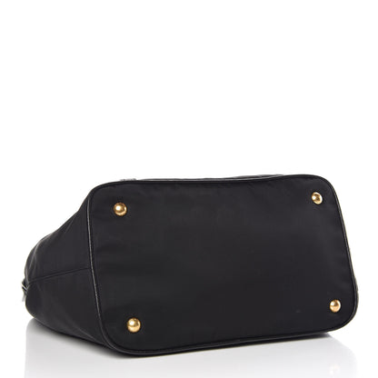 Prada Tessuto Nylon Vitello Daino Tote Black 4 of 10