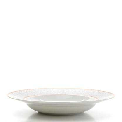 Hermes Porcelain Mosaique Au 24 Soup Bowl Gold 4 of 8