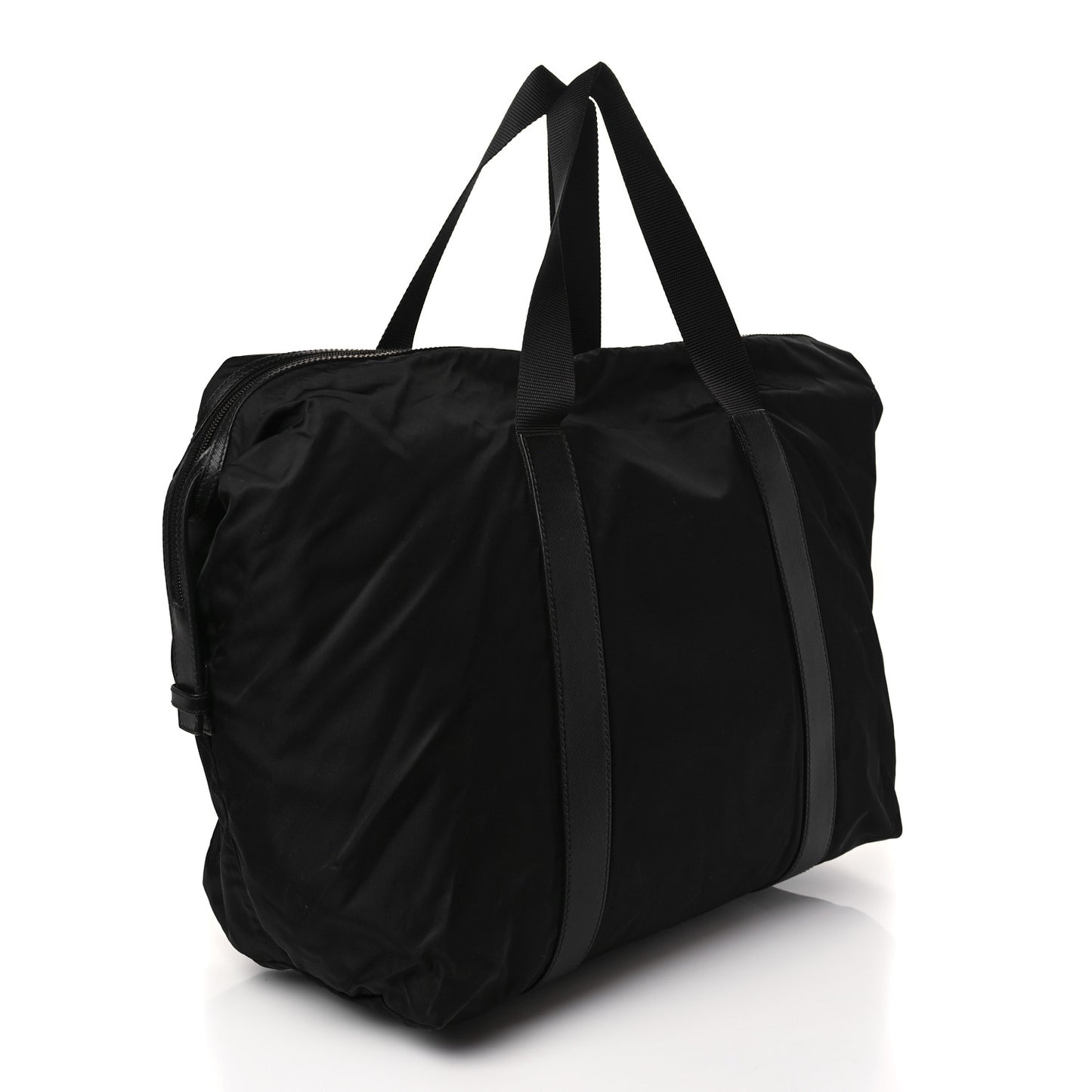 Tessuto Nylon Saffiano Carry On Travel Bag Black