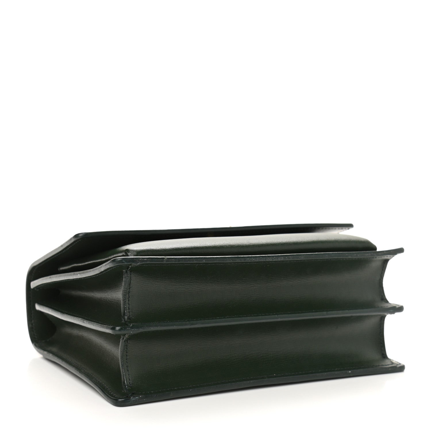 Saint Laurent Calfskin Medium Monogram Sunset Dark Green 4 of 13