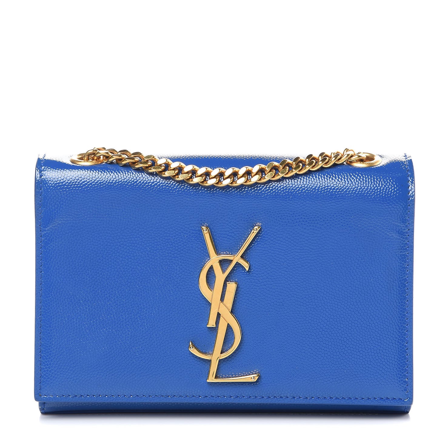 Grain De Poudre Small Classic Monogram Kate Satchel Royal Blue