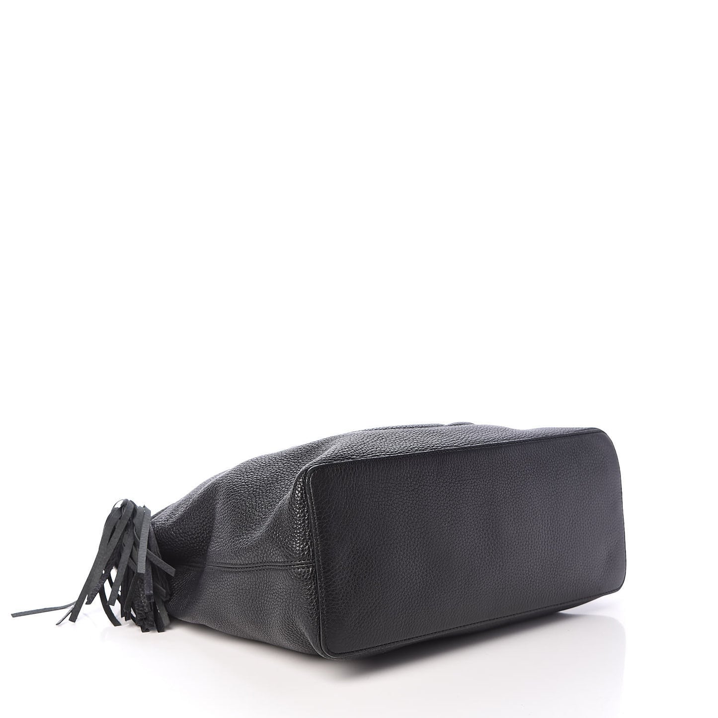 Pebbled Calfskin Large Soho Hobo Black