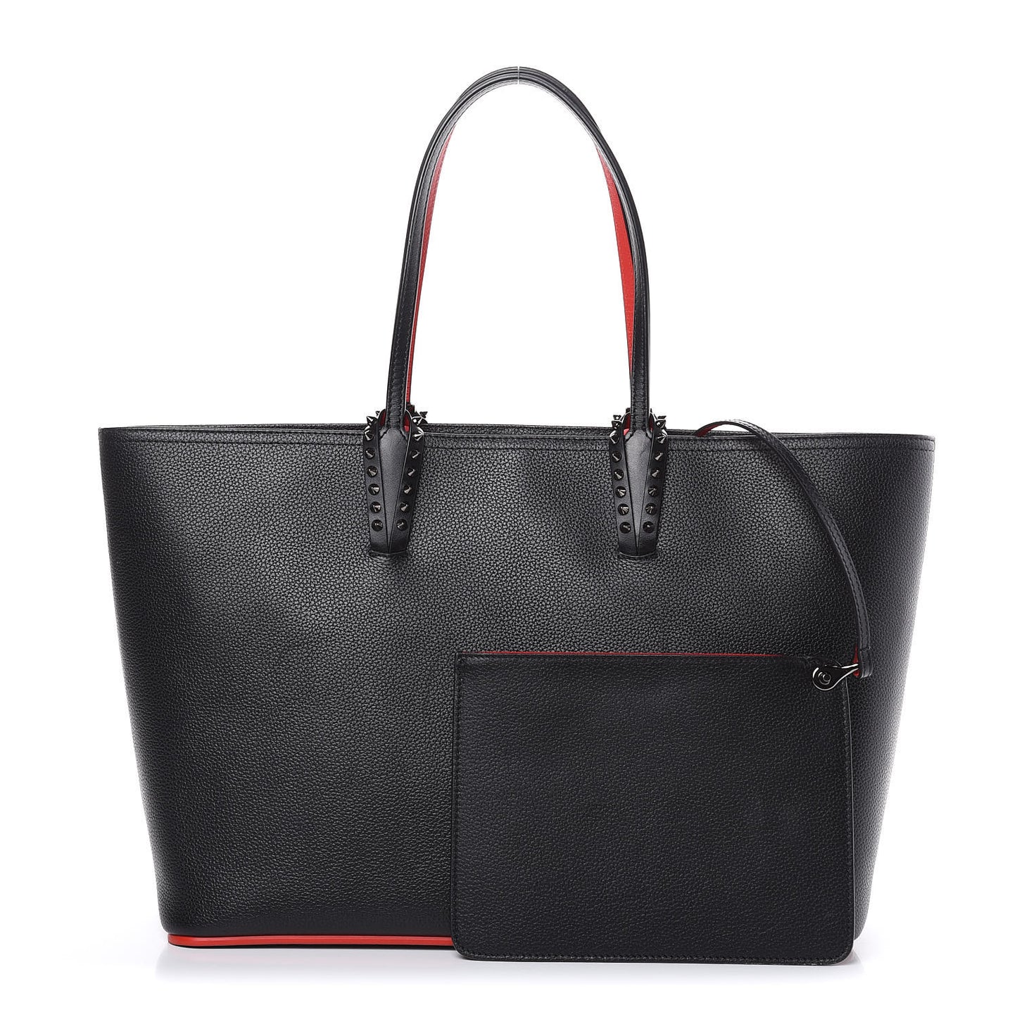 Calfskin Spikes East West Cabata Tote Black
