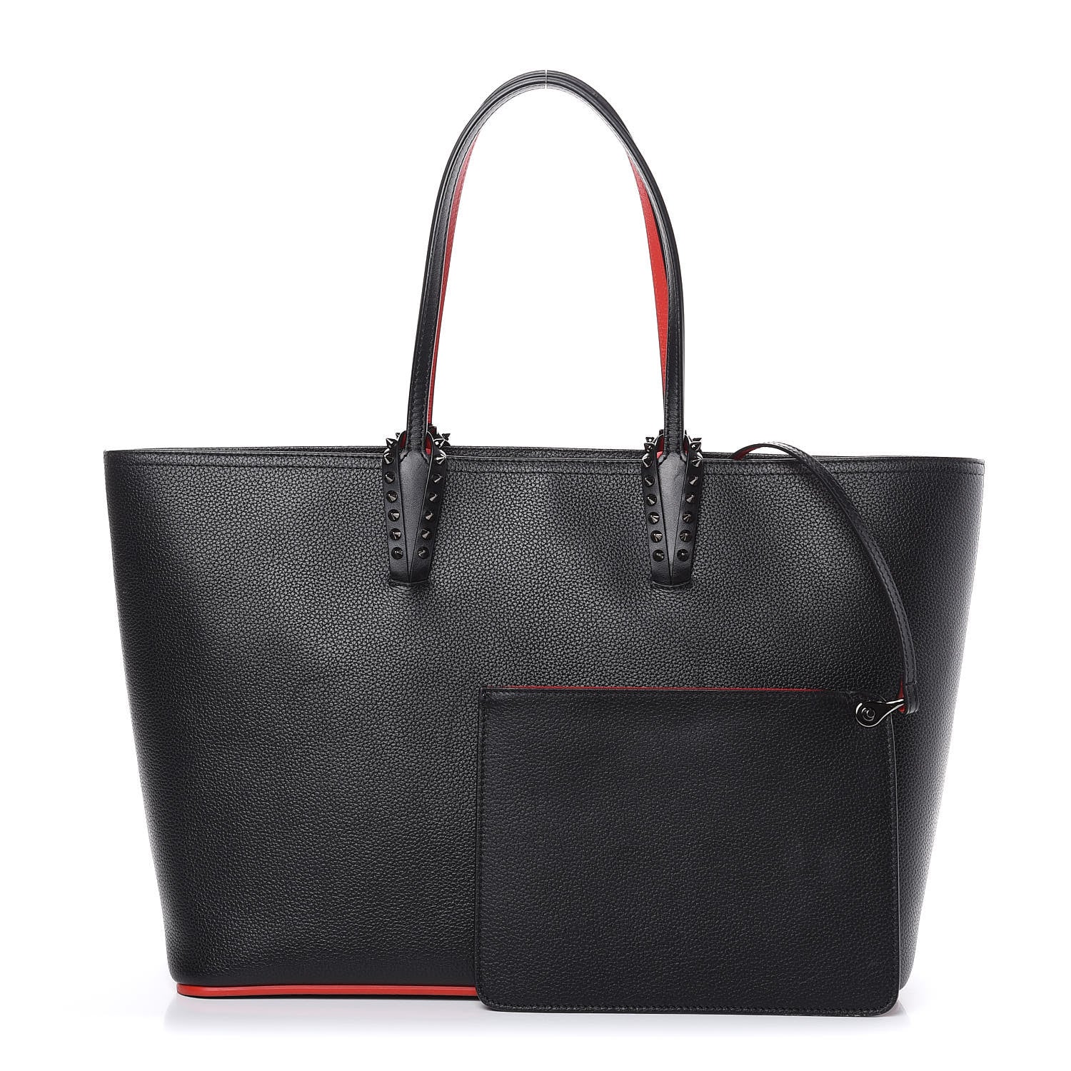 Christian Louboutin Calfskin Spikes East West Cabata Tote Black 1 of 13