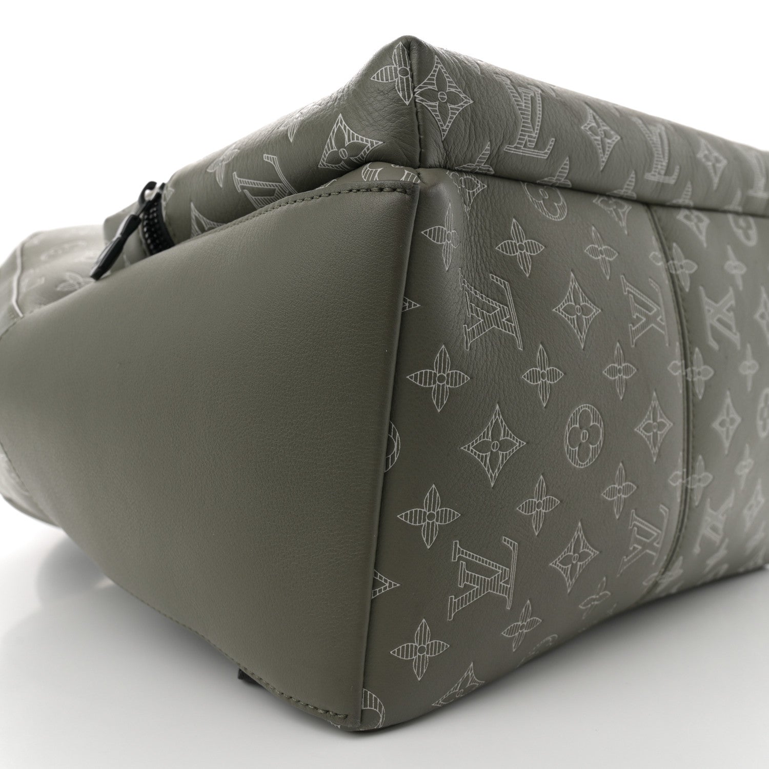 Louis Vuitton Calfskin Monogram Shadow Discovery Backpack PM Olive Green 8 of 10