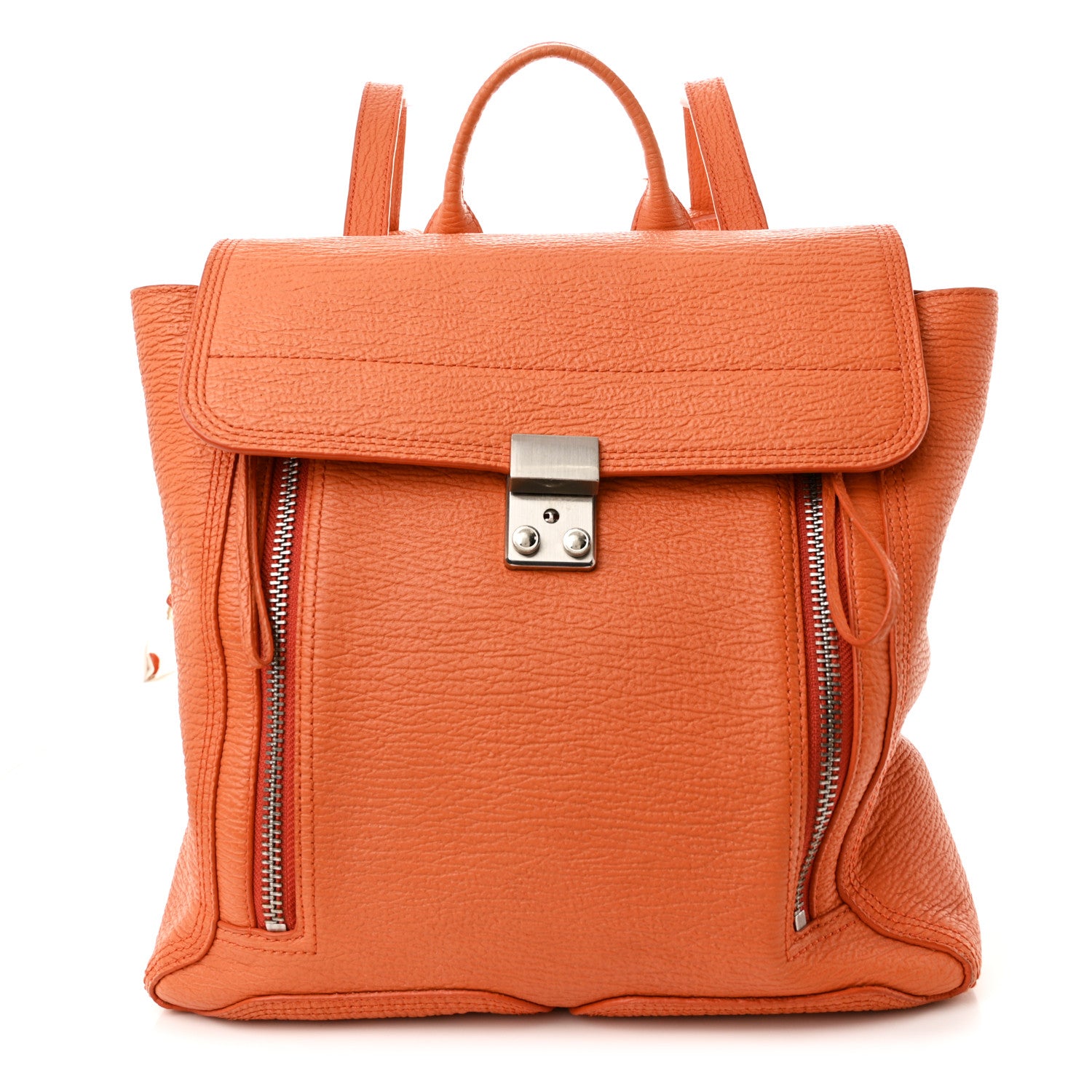 3.1 Phillip Lim Textured Calfskin Pashli Backpack Orange 1 of 13