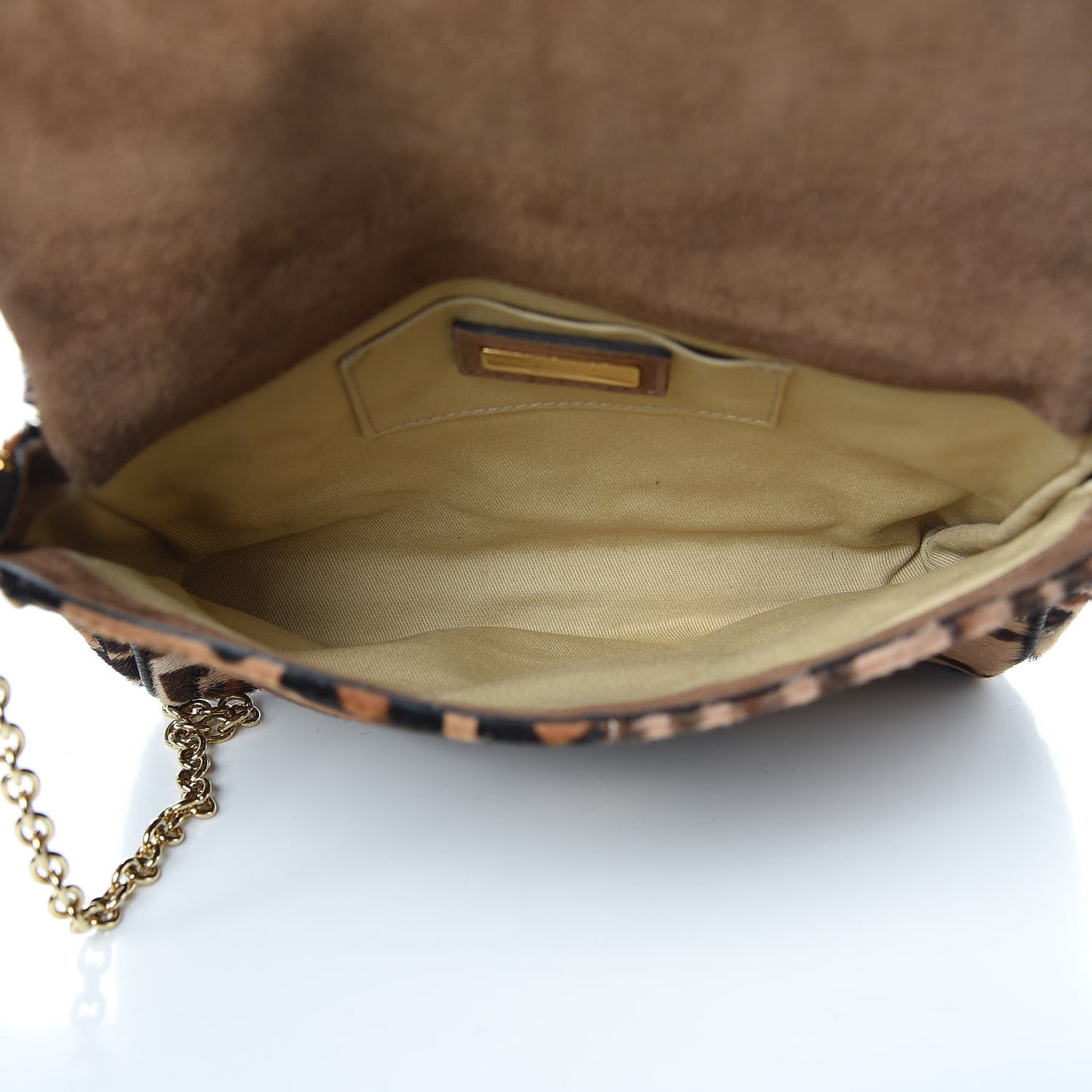 Calf Hair Animal Print Patchwork Shoulder Bag