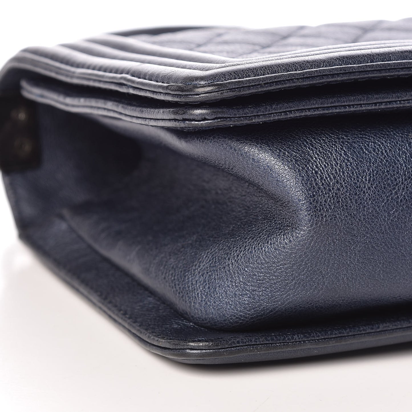 Calfskin Quilted Medium Boy Flap Dark Navy