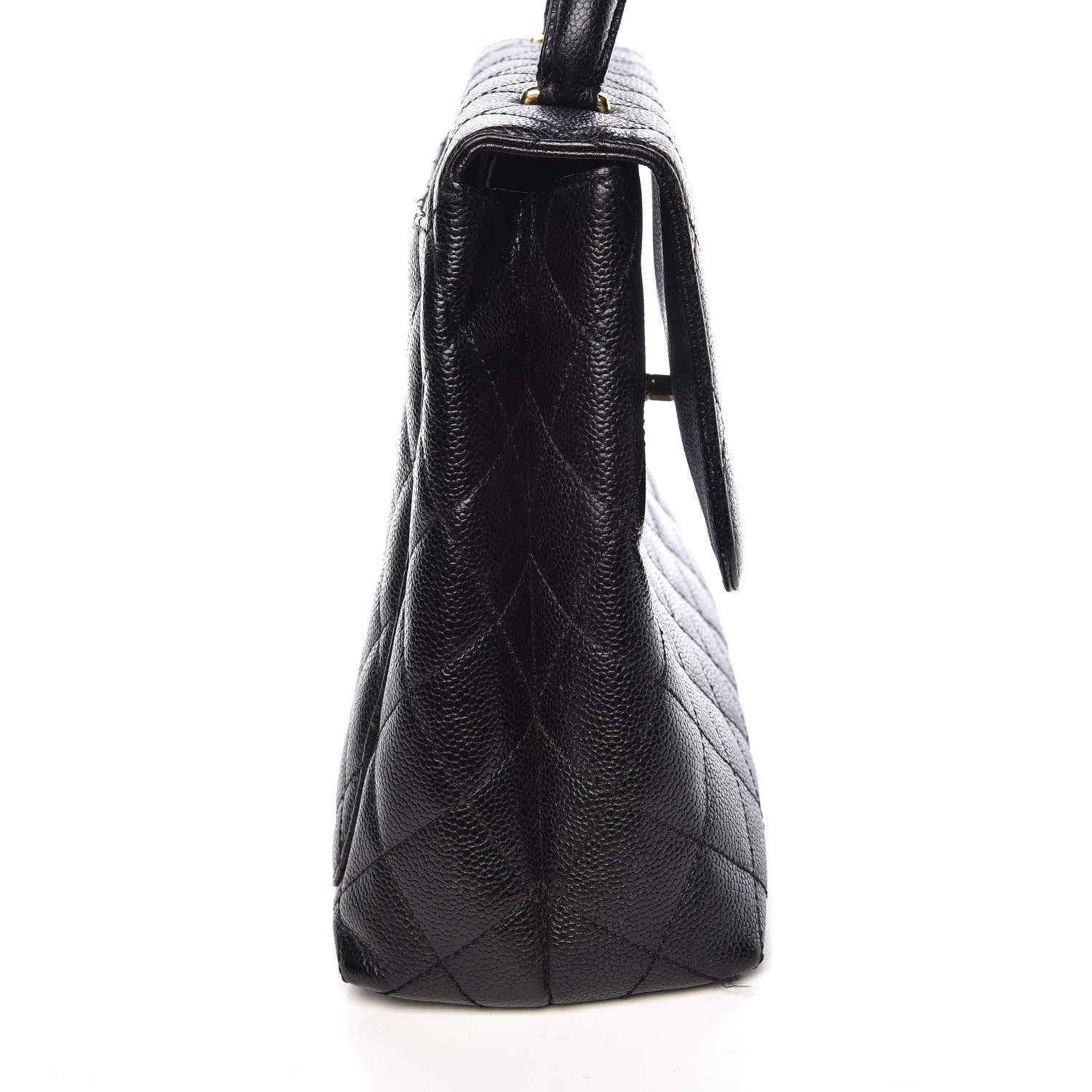 Chanel Caviar Quilted Jumbo Kelly Flap Black 9 of 17