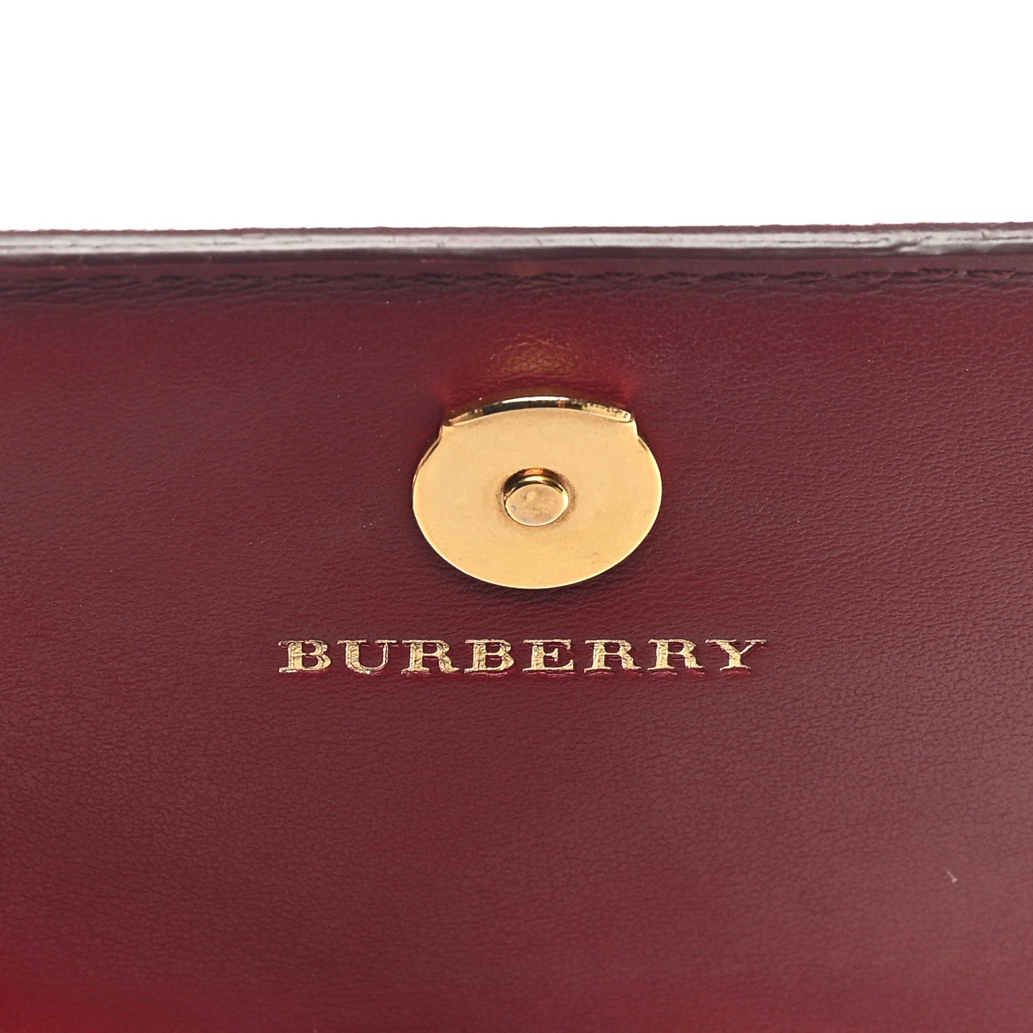 Burberry Vintage Check Henley Wallet On Chain Crimson 6 of 9