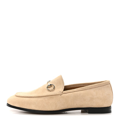Gucci Suede Horsebit Womens Jordaan Loafers 36 Pink Sand 1 of 10