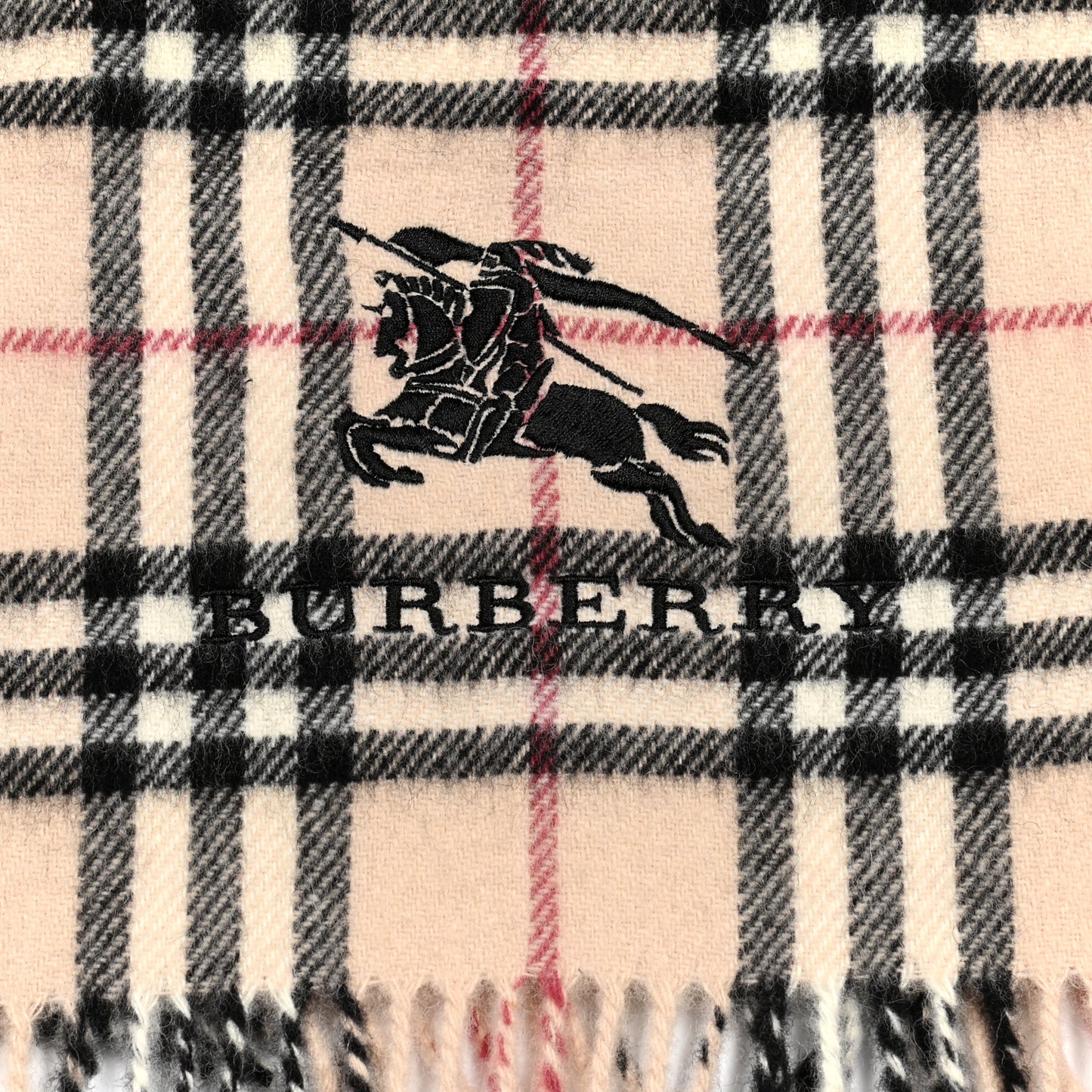 Wool Vintage Check Scarf Beige