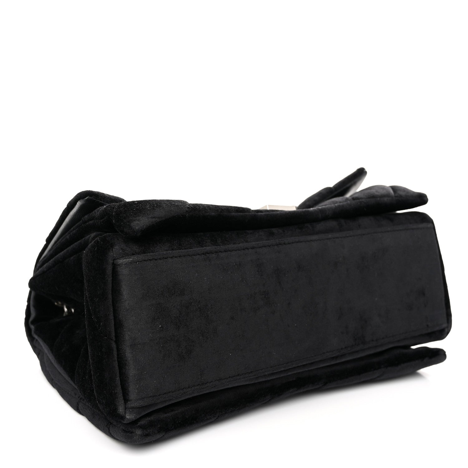 Balenciaga Crushed Velvet Quilted Medium Crush Chain Bag Black 4 of 9