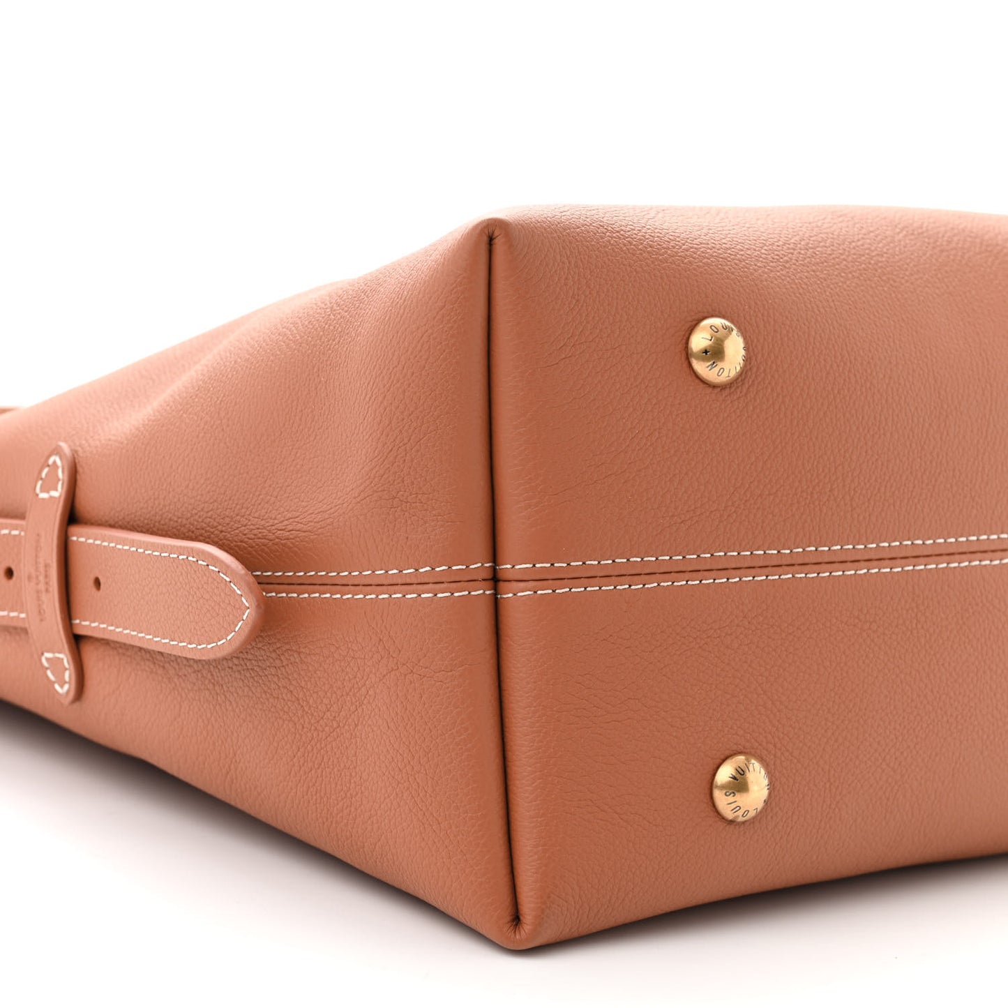 Grained Calfskin Low Key Hobo MM Cognac