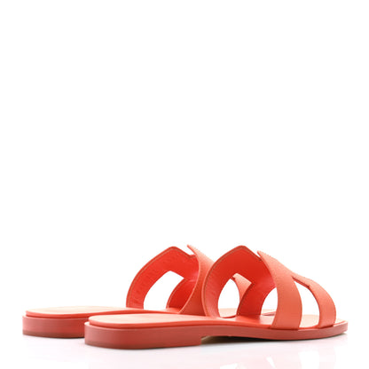 Hermes Epsom Oran Sandals 35.5 Orange Poppy 4 of 9
