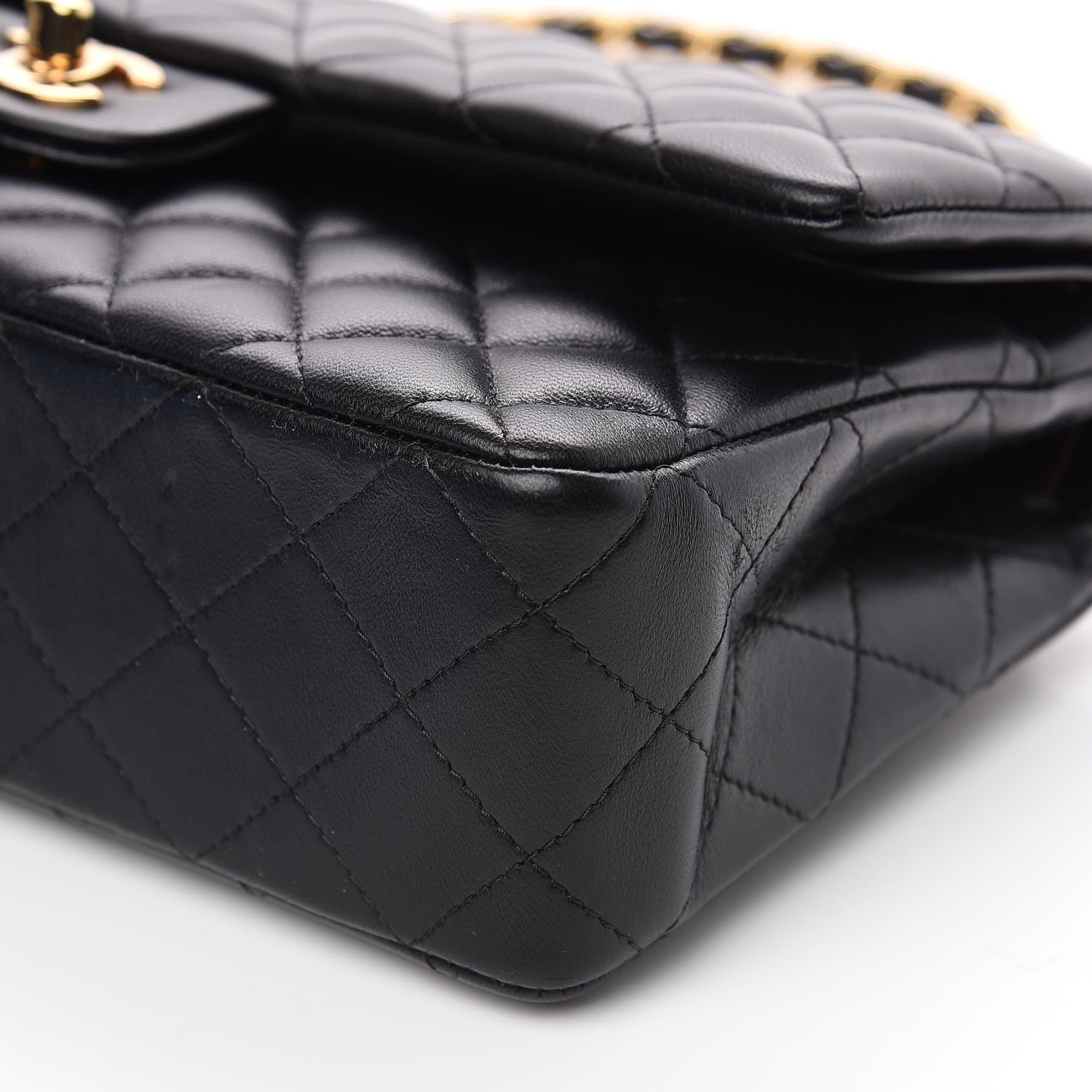 Chanel Lambskin Quilted Medium Double Flap Black 9 of 15