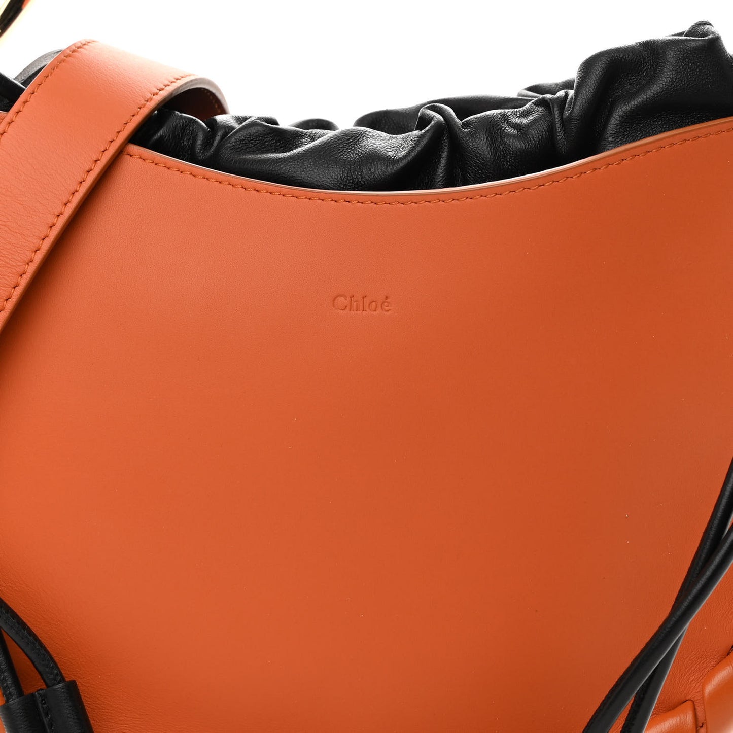 Calfskin Mate Hobo Henna Orange