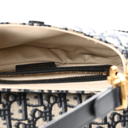 Christian Dior Oblique Saddle Bag Blue 5 of 10