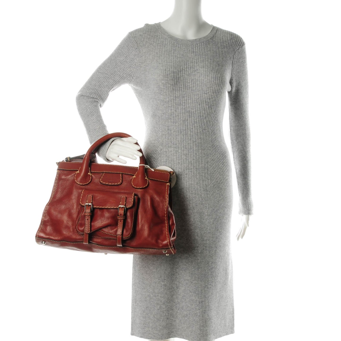 Calfskin Edith Satchel Whiskey
