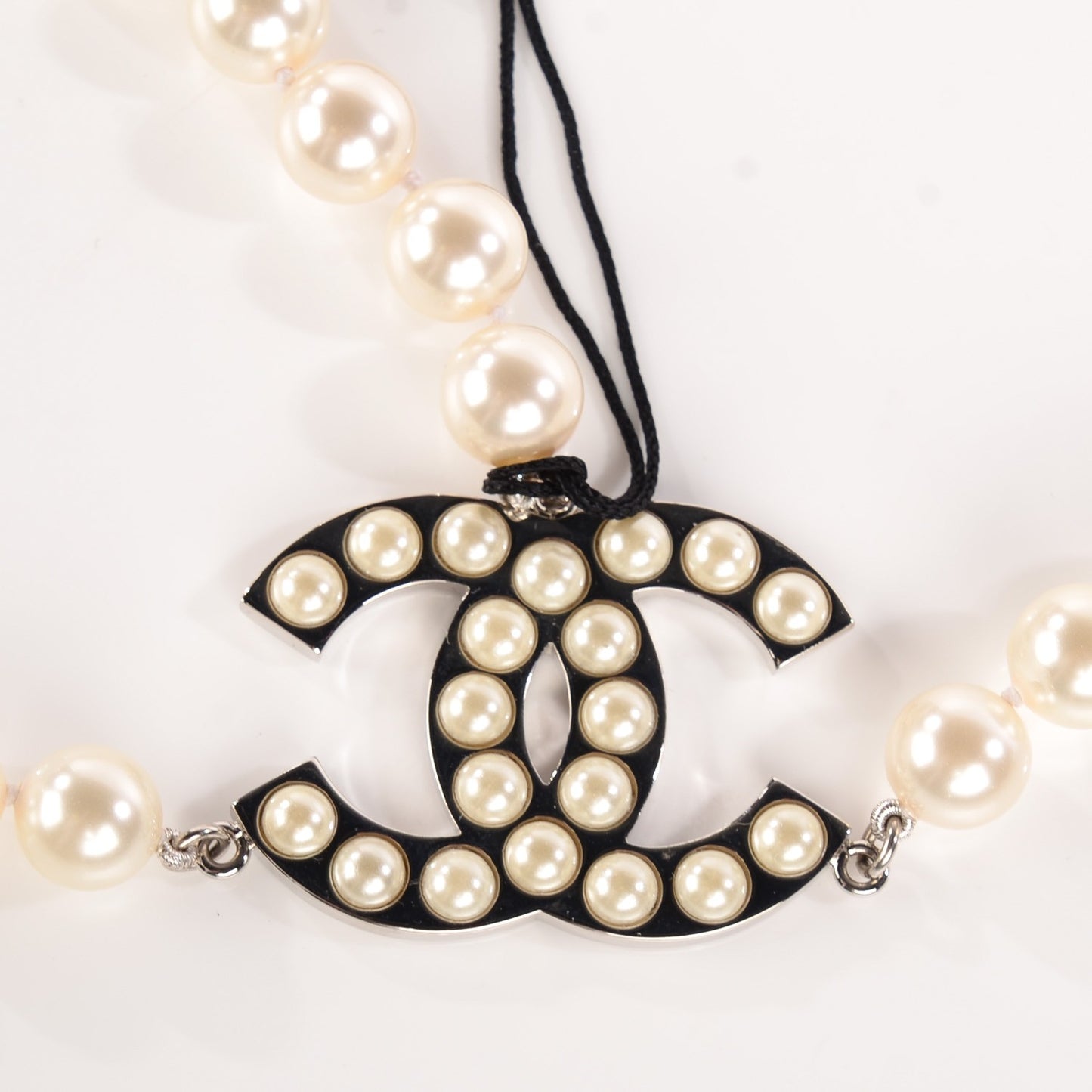 Pearl CC Double Strand Belt Silver