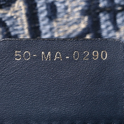 Christian Dior Oblique Embroidered Saddle Belt Pouch Blue 7 of 7