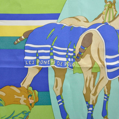 Hermes Silk Les Poneys de Polo Scarf 90 3 of 5