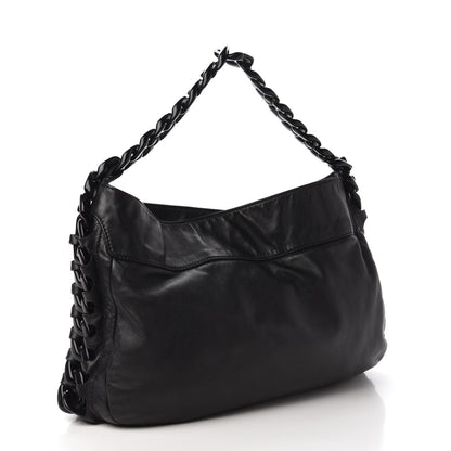 Chanel Calfskin Modern Chain Rhodoid Hobo Black 3 of 11
