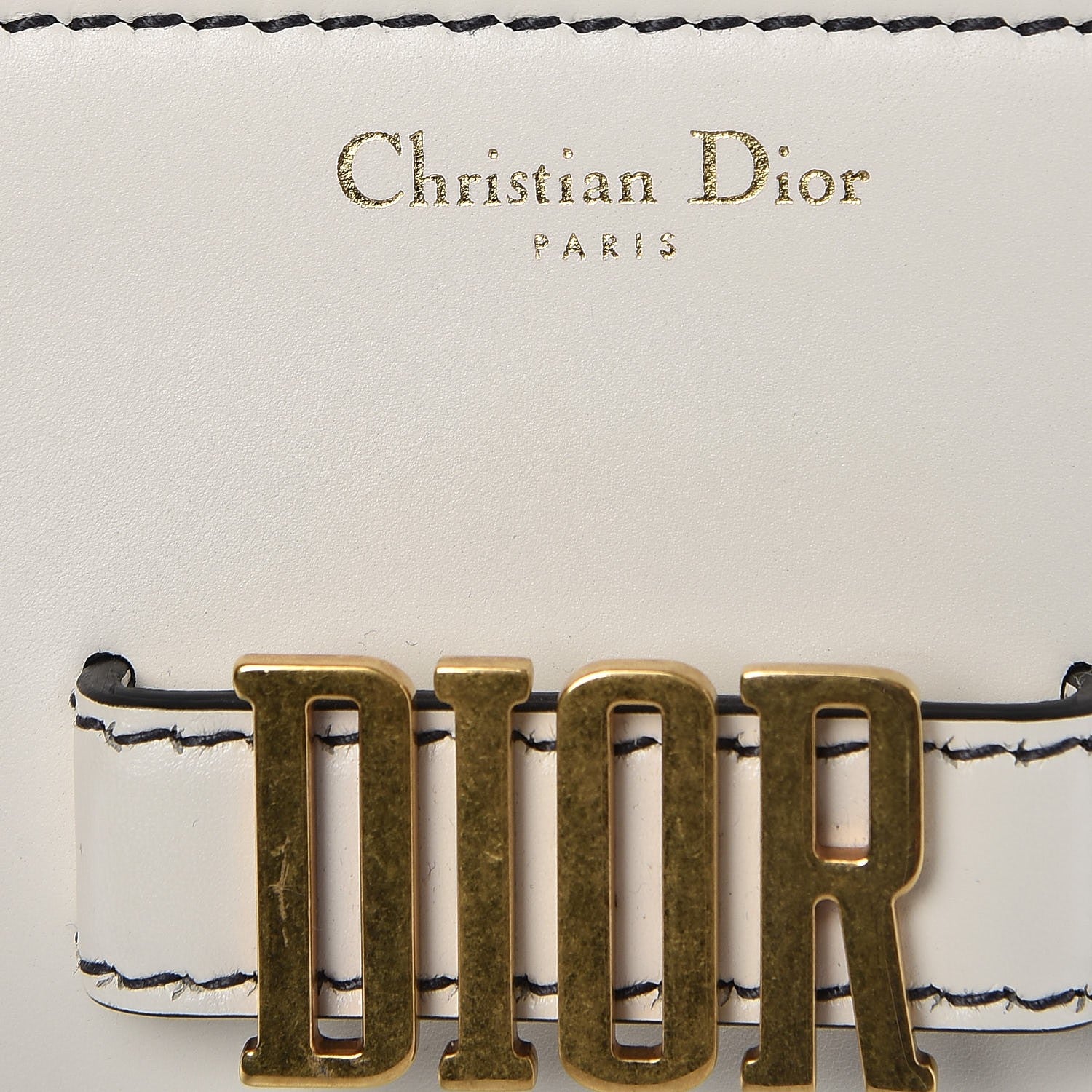 Christian Dior Calfskin D Fence Saddle Bag Latte 6 of 8
