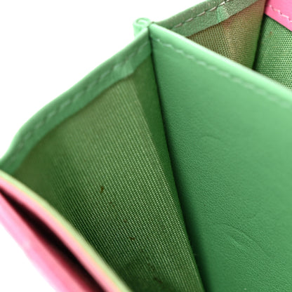 Chanel Caviar Quilted Filigree Flap Card Holder Pink Blue Green 9 of 11