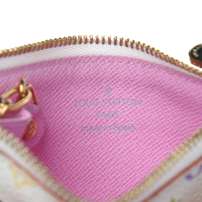 Louis Vuitton Monogram Multicolor Key Pouch White Litchi 6 of 7