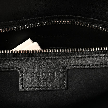 Gucci Senna Calfskin Lines Petite GG Top Handle Shoulder Bag Black Mystic White 6 of 10