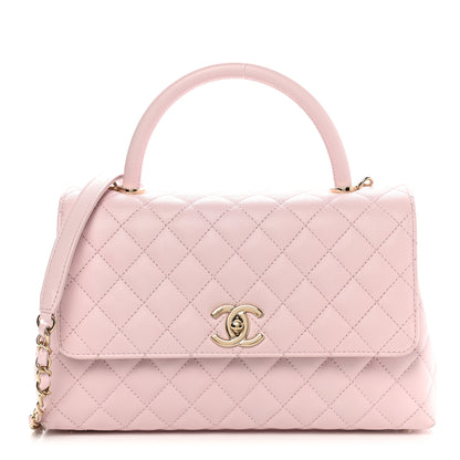 Chanel Caviar Quilted Small Coco Handle Flap Light Pink 1 of 12
