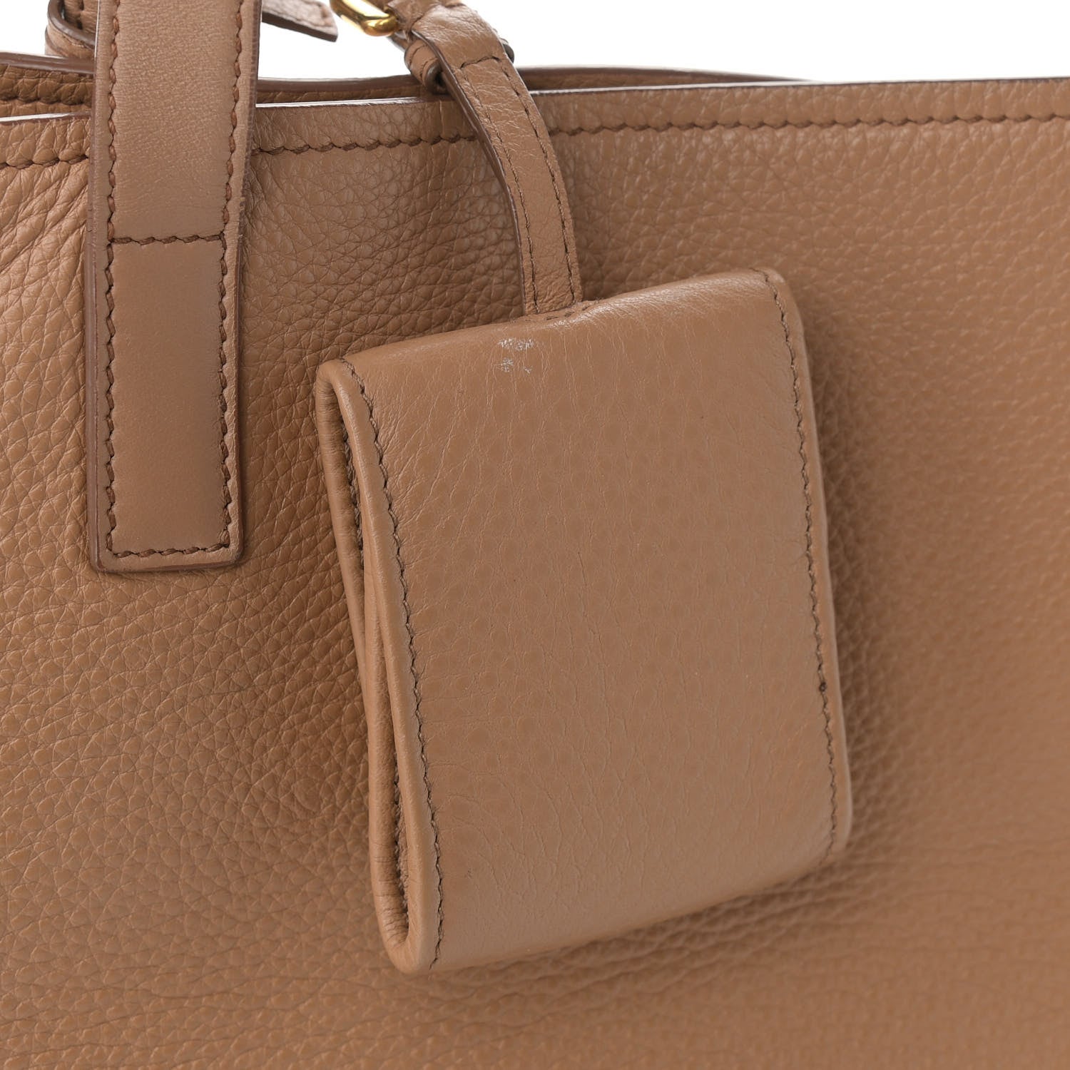 Prada Vitello Daino Pocket Shopping Tote Cammeo 12 of 12