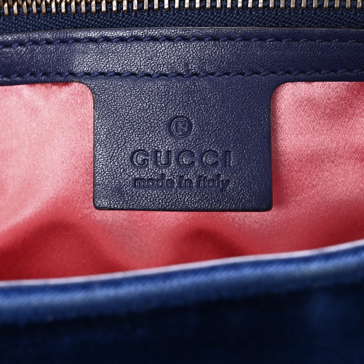 Gucci Velvet Matelasse Medium GG Marmont Shoulder Bag Cobalt Blue 6 of 13