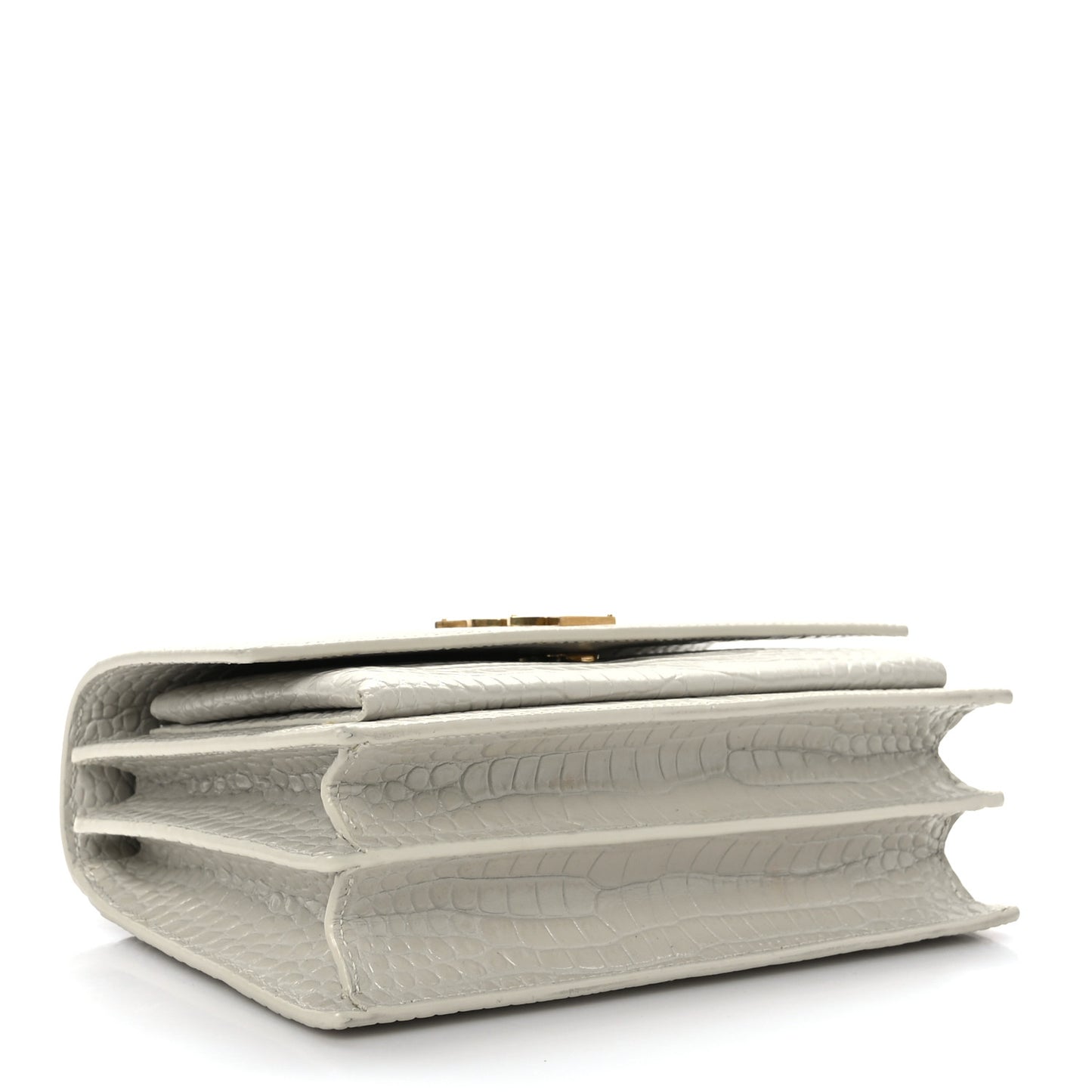Calfskin Crocodile Embossed Medium Monogram Sunset Blanc Vintage