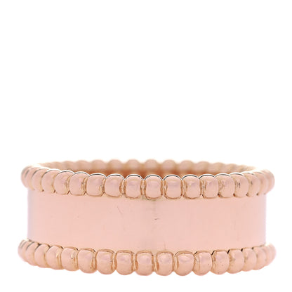 Van Cleef & Arpels 18K Rose Gold Perlee Signature Ring 52 6 3 of 7