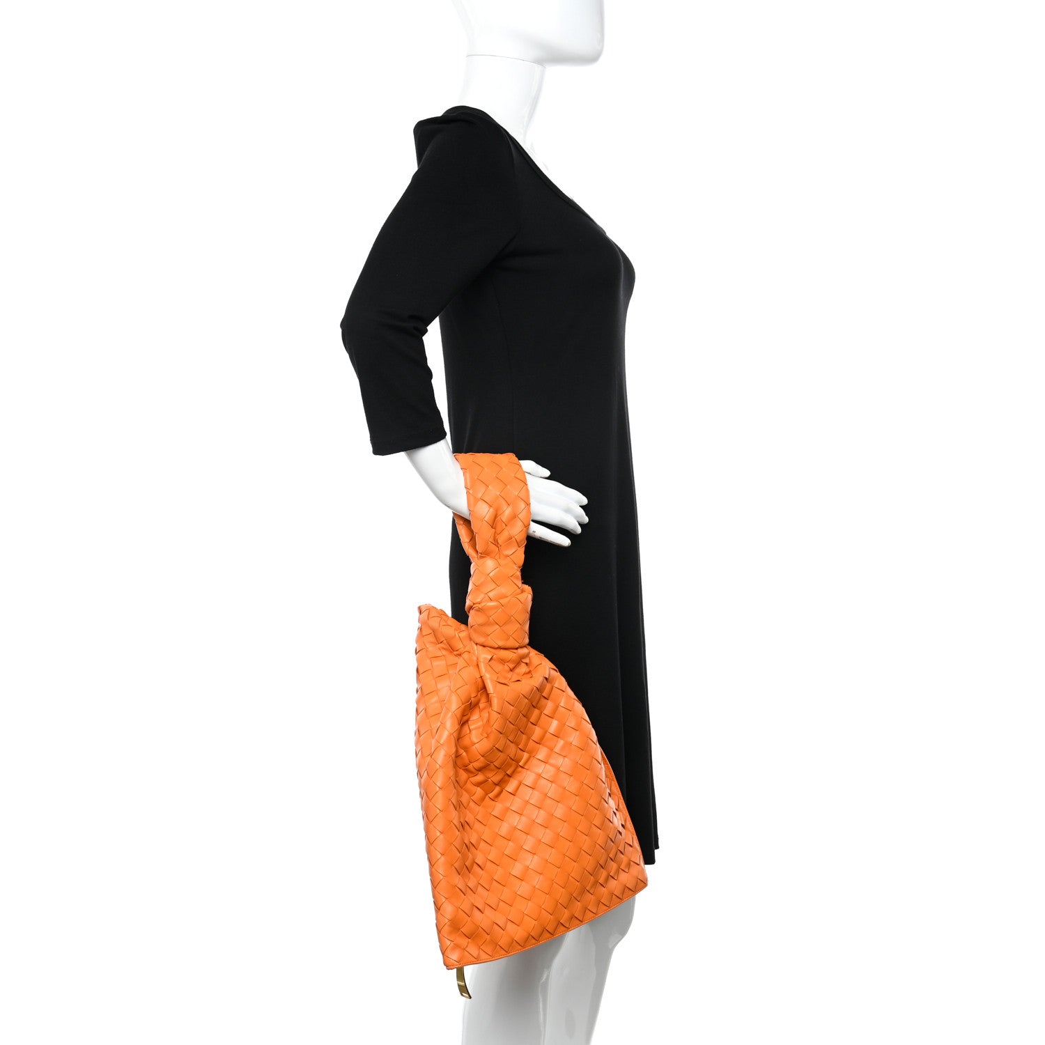 Bottega Veneta Nappa Intrecciato BV Twist Orange 2 of 12