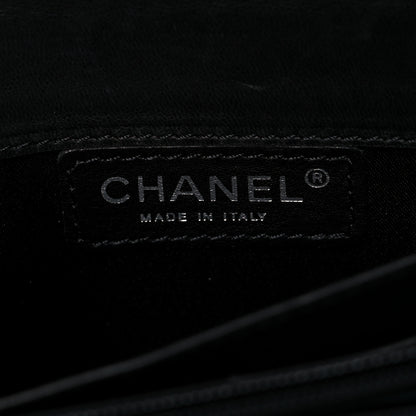 Chanel Patent Calfskin Quilted Brilliant East West Flap Clutch Black 8 of 14