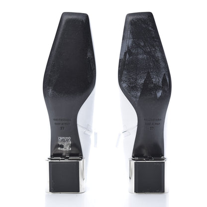 Balenciaga Sheepskin Typo Ankle Booties 37 White 6 of 11