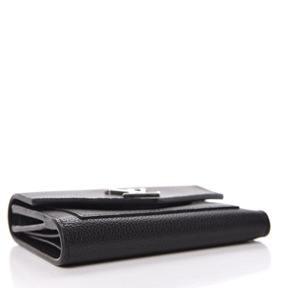 Louis Vuitton Soft Calfskin My Lockme Compact Wallet Black 4 of 7