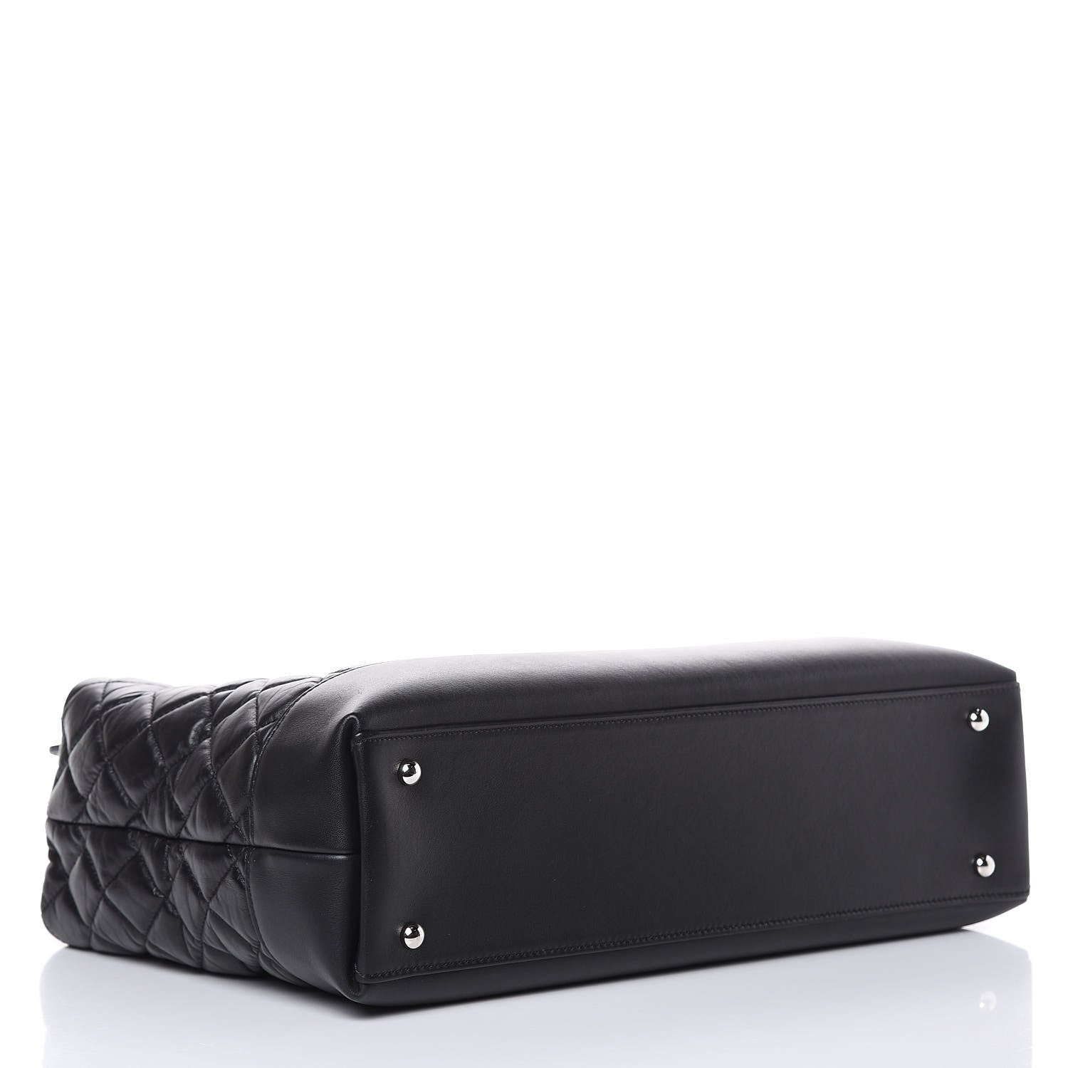 Chanel Aged Calfskin Quilted Be CC Tote Black 4 of 13